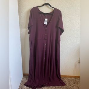 Plum Sweater Dress w/ Pockets